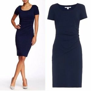 Diane Von Furstenberg Navy Bevina Ceramic Dress